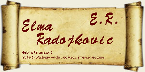 Elma Radojković vizit kartica